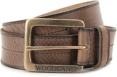 

Woodland Men Tan Genuine Leather, Metal Belt
