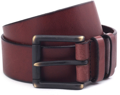 

Woodland Men Brown Metal, Genuine Leather Belt