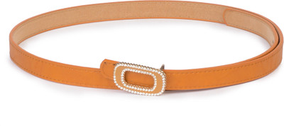 

Buckle Up Women Orange Artificial Leather Belt