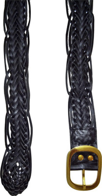 

Hi Look Women Casual Black Genuine Leather Belt, Black-01