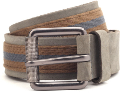 

Pepe Jeans Men Grey Genuine Leather Belt, Olive