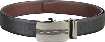 

Teakwood Men Casual Black Genuine Leather Reversible Belt