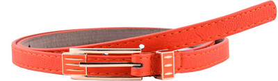 

Buckle Up Women Casual Orange Artificial Leather Belt