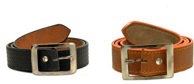 

Tiwari Collection Men Black Artificial Leather Belt, Black;brown