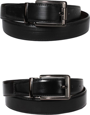

Lenin Men Casual Black Genuine Leather Reversible Belt
