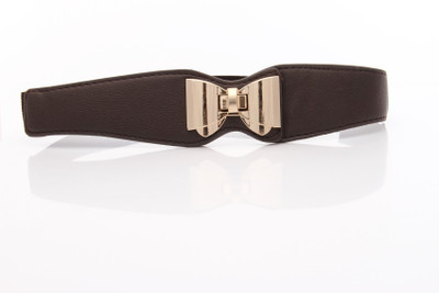 

Calvino Women Casual Brown Artificial Leather Belt, Black