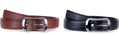 

Allura Women Evening, Party, Casual, Formal Brown, Black Synthetic Belt, Black;brown