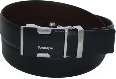 

SFA Men Formal Black Artificial Leather Reversible Belt, Blacksilvercode311