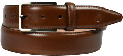 

James Aston Men Formal Brown Genuine Leather Belt, Cognac
