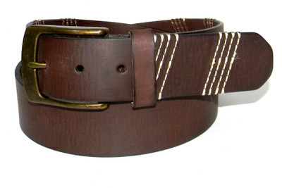 

Pellezzari Men Casual Brown Genuine Leather Belt