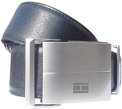 

Sun Shopping Men Formal Black Artificial Leather Reversible Belt, Black and brown