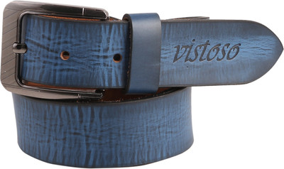 

Vistoso Men Casual Blue Genuine Leather Belt