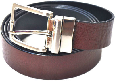 

MODISH Men Casual, Formal Black Genuine Leather Reversible Belt, Black/brown