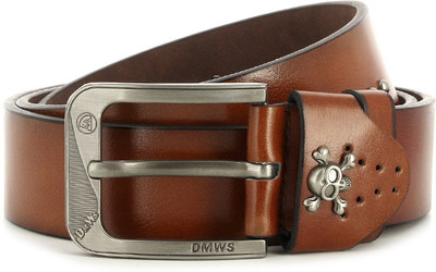 

Swiss Design Men Tan Genuine Leather Belt