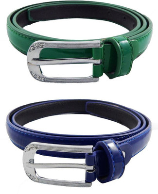 

Els Women Formal, Casual Green, Blue Synthetic Belt, Blue;green