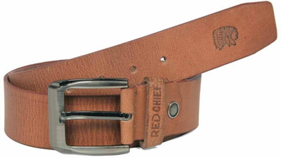 

Red Chief Men Tan Genuine Leather Belt, 111