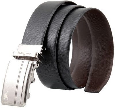 

Kangoo Men Casual, Formal Black, Brown Genuine Leather Reversible Belt