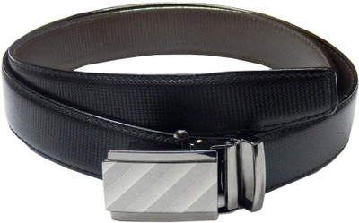 

Navaksha Men Formal Black Genuine Leather Reversible Belt