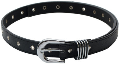 

Skyways Women Casual, Semi-formal Black Artificial Leather Belt, Black-02