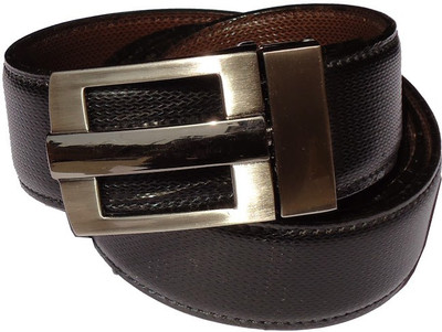 M&Ms Men Formal Black Canvas Reversible Belt