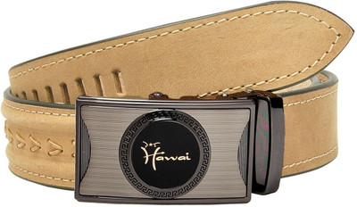 

Hawai Men Casual, Formal Brown Genuine Leather Belt, Light brown