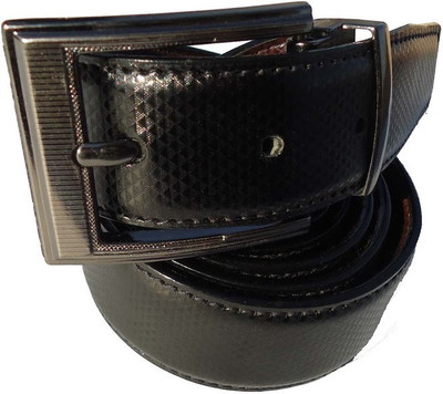 

P&E Men Formal Black Artificial Leather Reversible Belt