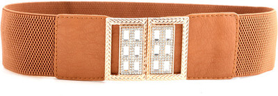 

Buckle Up Women Casual Tan Artificial Leather Belt