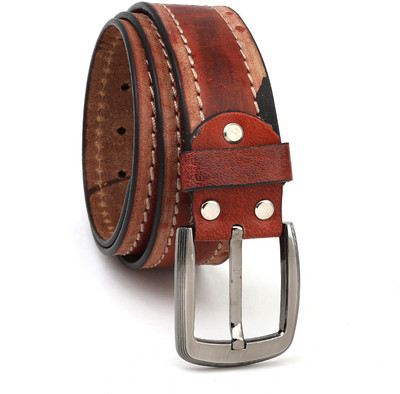 

The Deer Club Men Casual Brown Genuine Leather Belt