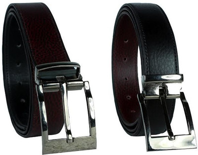 

Revo Men Formal Black, Brown Synthetic Reversible Belt