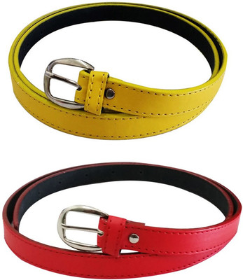 

Verceys Girls Casual Yellow, Red Artificial Leather Belt, Yellowred
