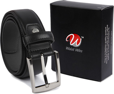 

Waist Wire Men Formal, Party Black Artificial Leather Belt