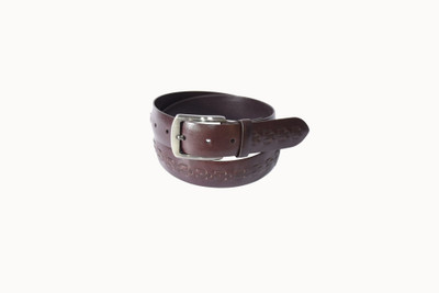 

Pellezzari Men Casual Brown Genuine Leather Belt