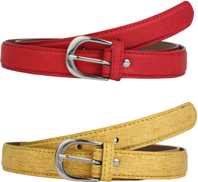 

SRS Women Casual Red, Yellow Synthetic Belt
