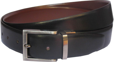 

eXcorio Men Formal Black Genuine Leather Reversible Belt, Black;brown