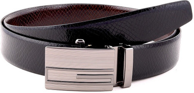 

Buckle Up Men Formal Black Genuine Leather Reversible Belt