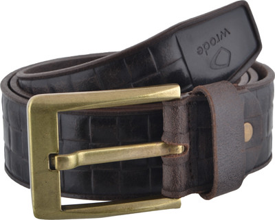 

WRODE Men Casual, Party, Evening Brown Genuine Leather Belt