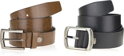 

Zeva Men Formal, Casual Black, Brown Genuine Leather Belt