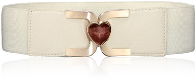 

Calvino Women Casual, Formal White Artificial Leather Belt