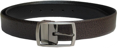 

eXcorio Men Formal Brown Genuine Leather Reversible Belt, Black;brown