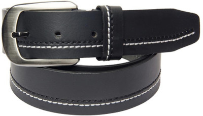 

Buckle Up Men Casual Black Genuine Leather Belt