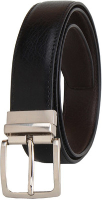 

Fastfox Men Casual Multicolor Synthetic Reversible Belt, Black