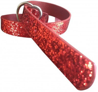 

NeedyBee Girls Casual Red Artificial Leather Belt