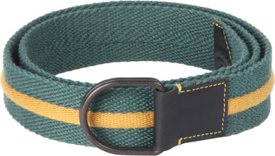 

Kaizu Men Casual Green Canvas, Genuine Leather Belt