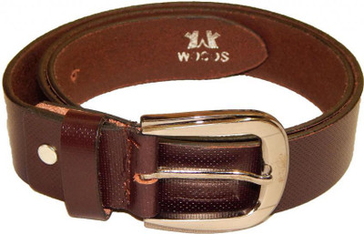 

Woods Men Casual Brown Genuine Leather Belt