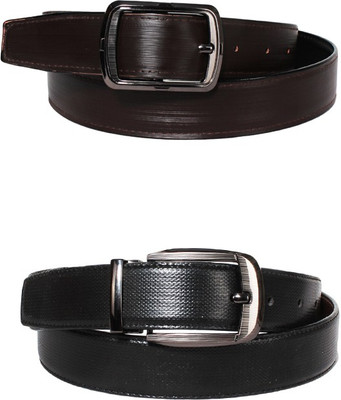 

Lenin Men Casual Black Genuine Leather Reversible Belt