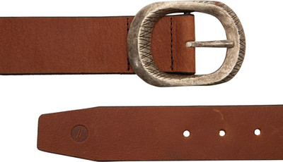 

Viari Men Tan Genuine Leather Belt