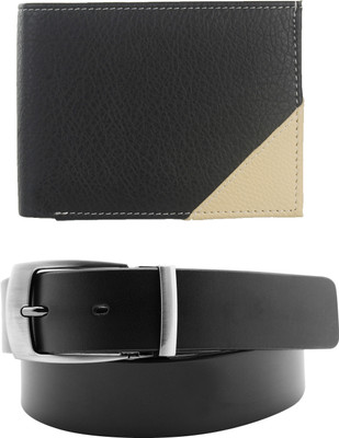 

ADESCO Men Black Genuine Leather Belt