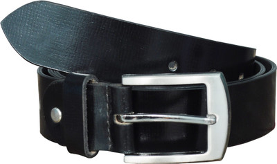 

Adhaans Men Casual Black Genuine Leather Belt