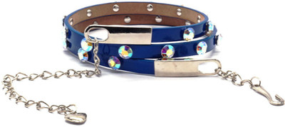 

TGF Girls Blue Synthetic Belt, Dark blue