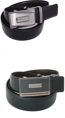 

SFA Men Formal Black Artificial Leather Reversible Belt, Blackbrown354620